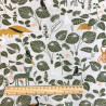 Printed Cotton TATUINE Light Greige / Rosemary